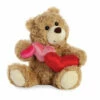 Butterscotch Truffle Bear With Triple Hearts Animal Stuffed Plush10"