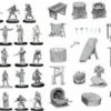 Wizkids Deep Cuts Unpainted Miniatures: Townspeople & Accessories