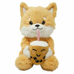 Cuddle Barn 11" BFF Furrever Sippin' Shiba Inu Stuffed Plush