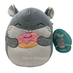 Squishmallow Camilo The Grey Chinchilla With Donut I Got That 5" Stuffed Plush By Kelly Toy