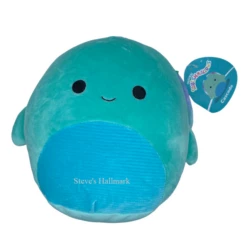 Squishmallow Cascade The Sea Teal Turtle With Corduroy Belly8" Stuffed Plush By Kelly Toy