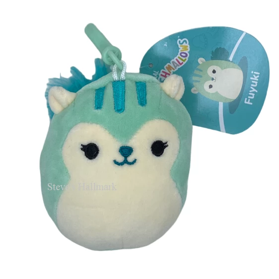 Squishmallow Fuyuki The Green Squirrel 3.5" Clip Stuffed Plush By Kelly Toy 1 Squishmallow Fuyuki The Green Squirrel 3.5" Clip Stuffed Plush By Kelly Toy