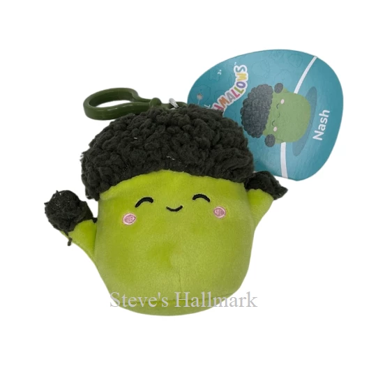 Squishmallow Nash The Broccoli 3.5" Clip Stuffed Plush By Kelly Toy 1 Squishmallow Nash The Broccoli 3.5" Clip Stuffed Plush By Kelly Toy