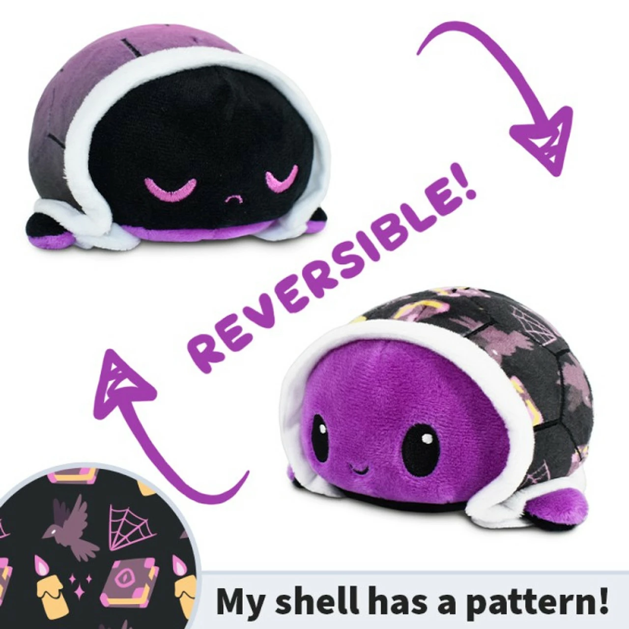 TeeTurtle: Reversible Turtle Plush - Witchcrafts Shell & Purple 1 TeeTurtle: Reversible Turtle Plush - Witchcrafts Shell & Purple