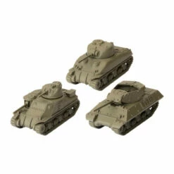 World Of Tanks Miniatures Game: U.S.A. Tank Platoon (M3 Lee, M4A1 75mm Sherman, M10 Wolverine)