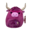Valentine Squishmallow York The Plum Highland Cow With Jewel Tone Fuzzy Belly 5" Stuffed Plush By Kelly Toy