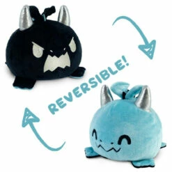 TeeTurtle: Reversible Dragon Plush - Blue & Black