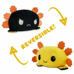 TeeTurtle: Reversible Axolotl Plush - Yellow & Black