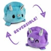 TeeTurtle: Reversible Triceratops Plush - Purple & Blue