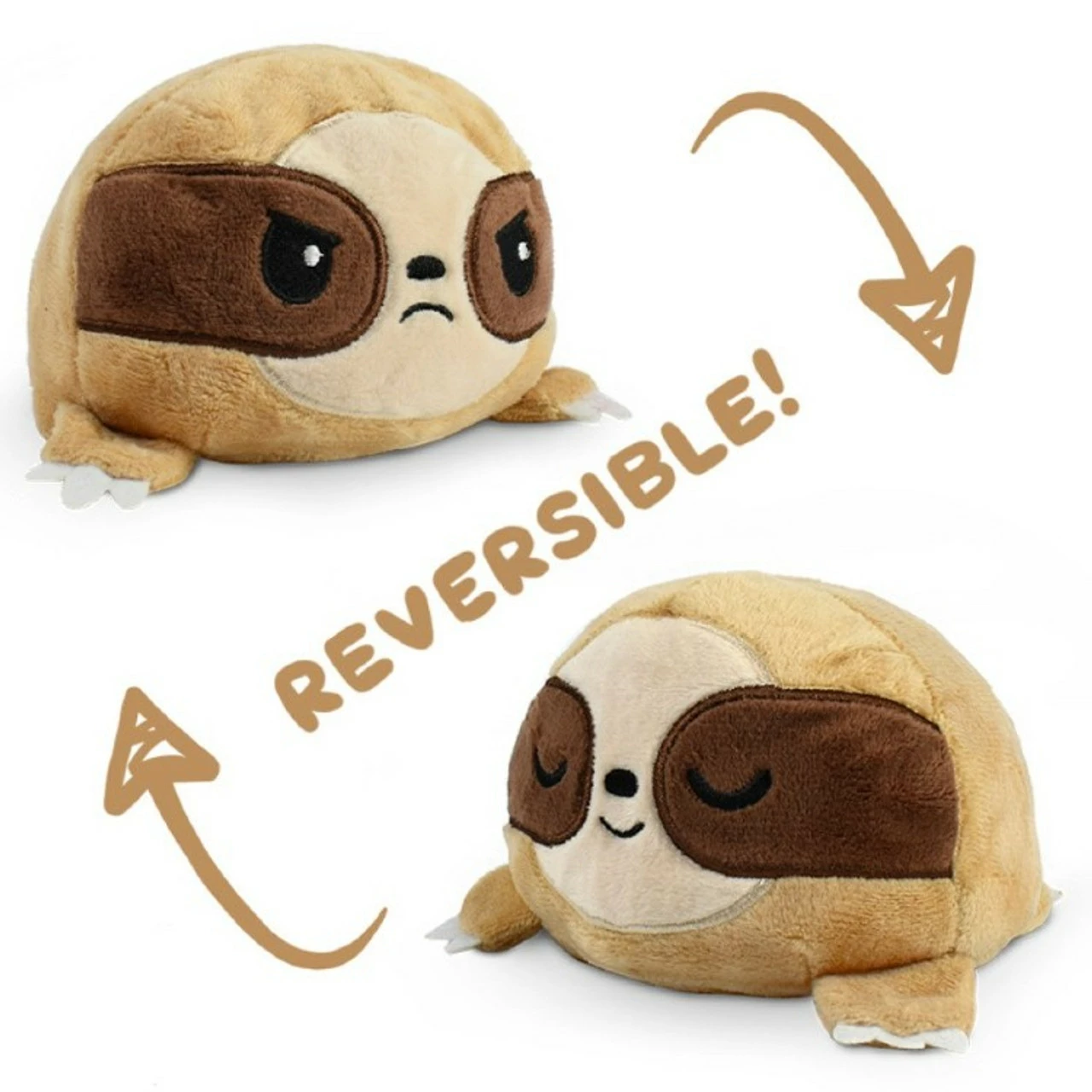 TeeTurtle: Reversible Sloth Plush - Brown 1 TeeTurtle: Reversible Sloth Plush - Brown