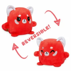 TeeTurtle: Reversible Red Panda Plush - Red & Red